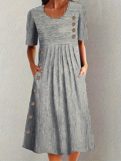 Lunara™ | Vestido de Verano a Rayas