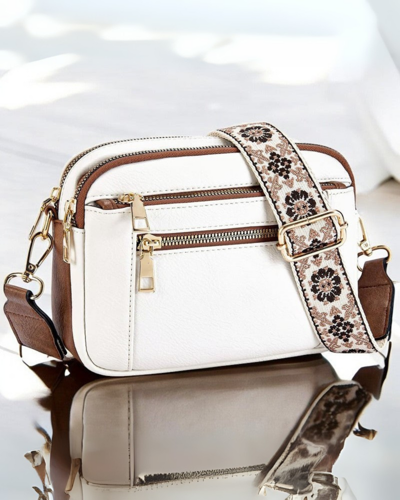 Camille | Elegante Bolso de Cuero con Bolsillos