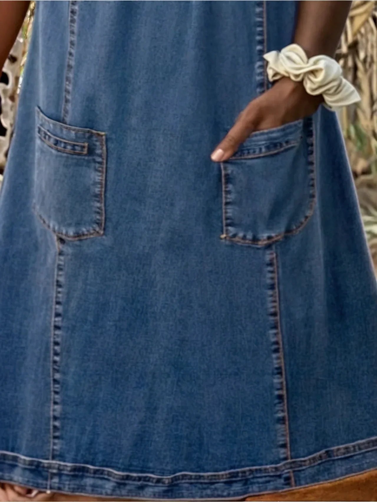 Lunara® | Vestido de Denim Suave