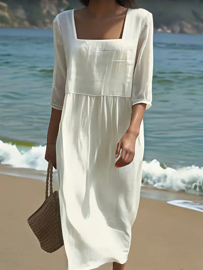 Lunelle – Vestido de lino informal