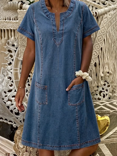 Lunara® | Vestido de Denim Suave