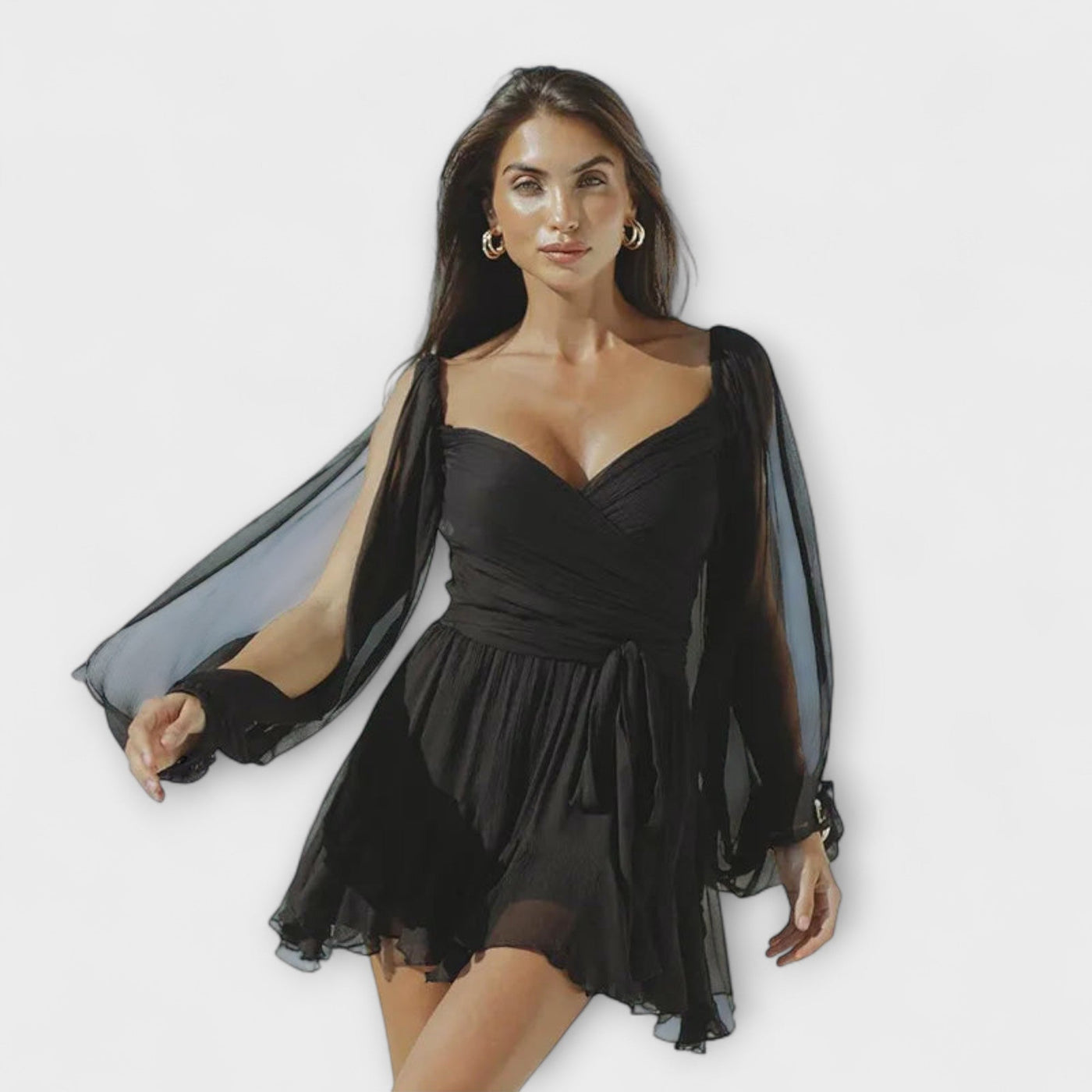 Dora – Vestido Minifalda con Escote en V