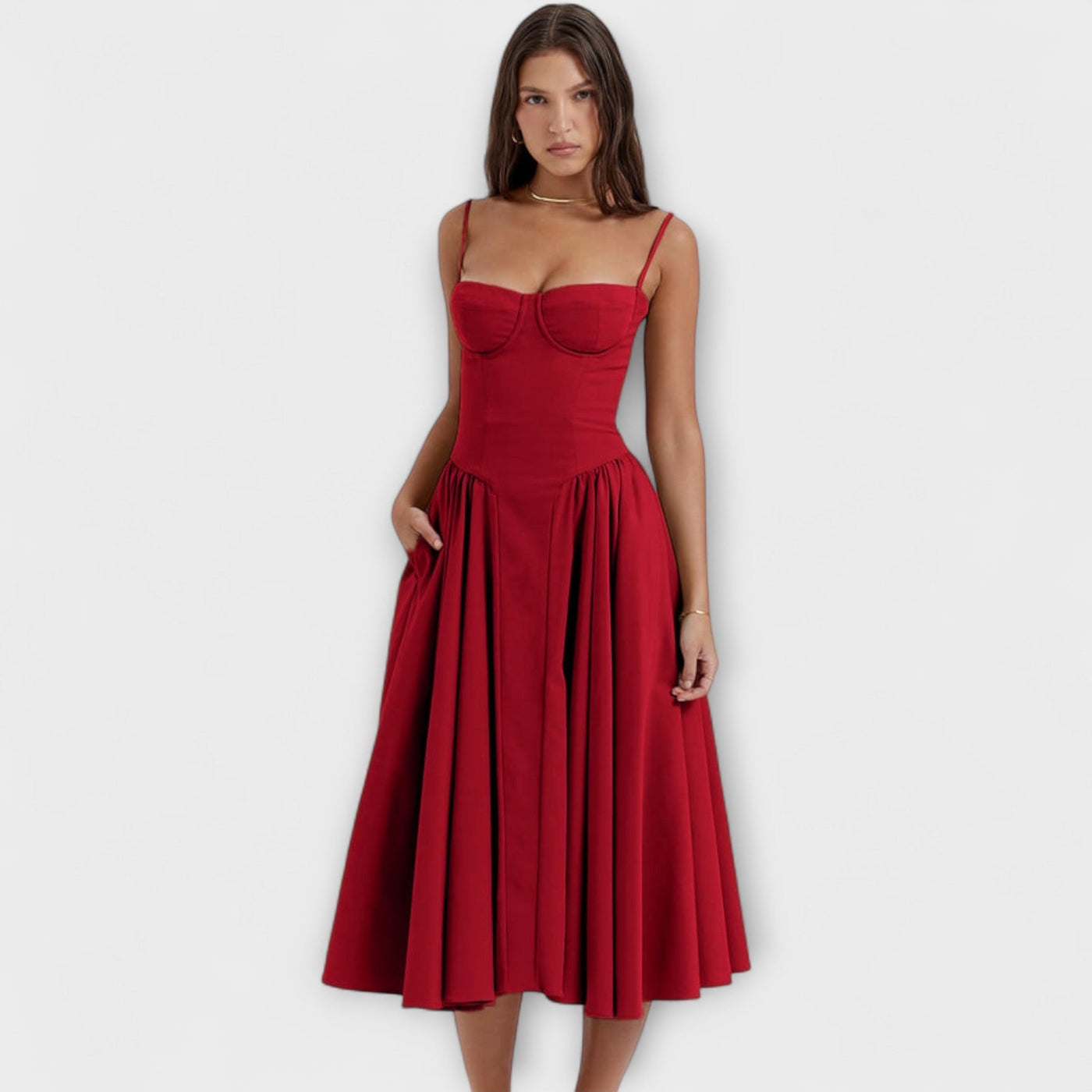 Gemma – Vestido de Corsé Sin Mangas