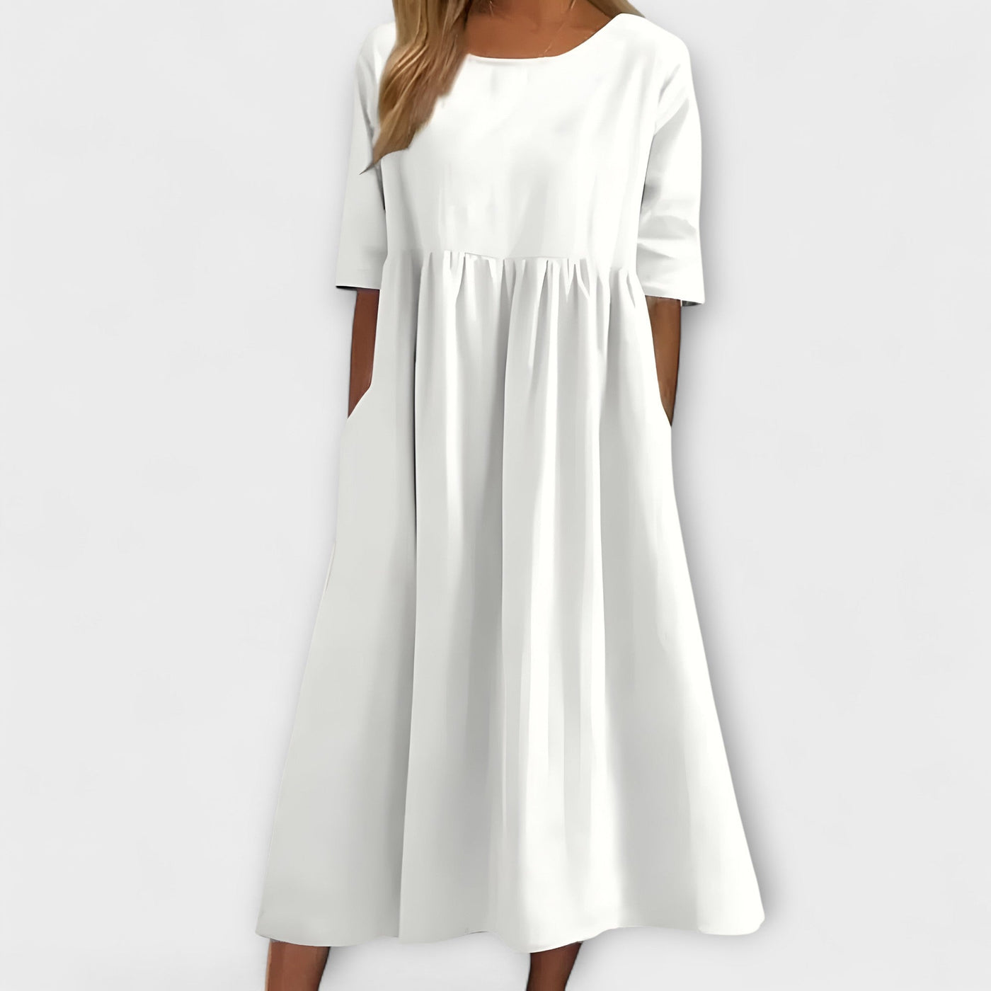 Aria – Vestido de algodón con corte holgado