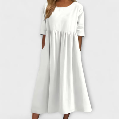 Aria – Vestido de algodón con corte holgado