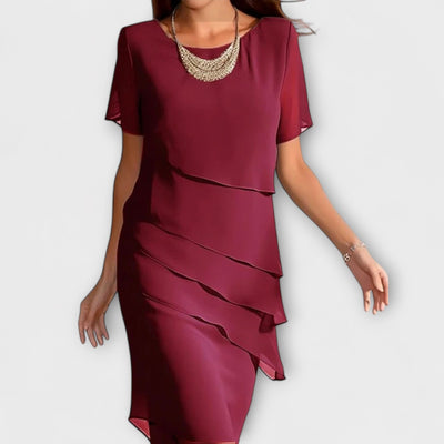 Emily – Vestido midi de manga corta