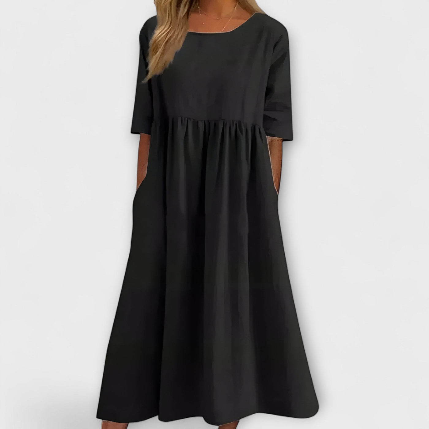 Aria – Vestido de algodón con corte holgado