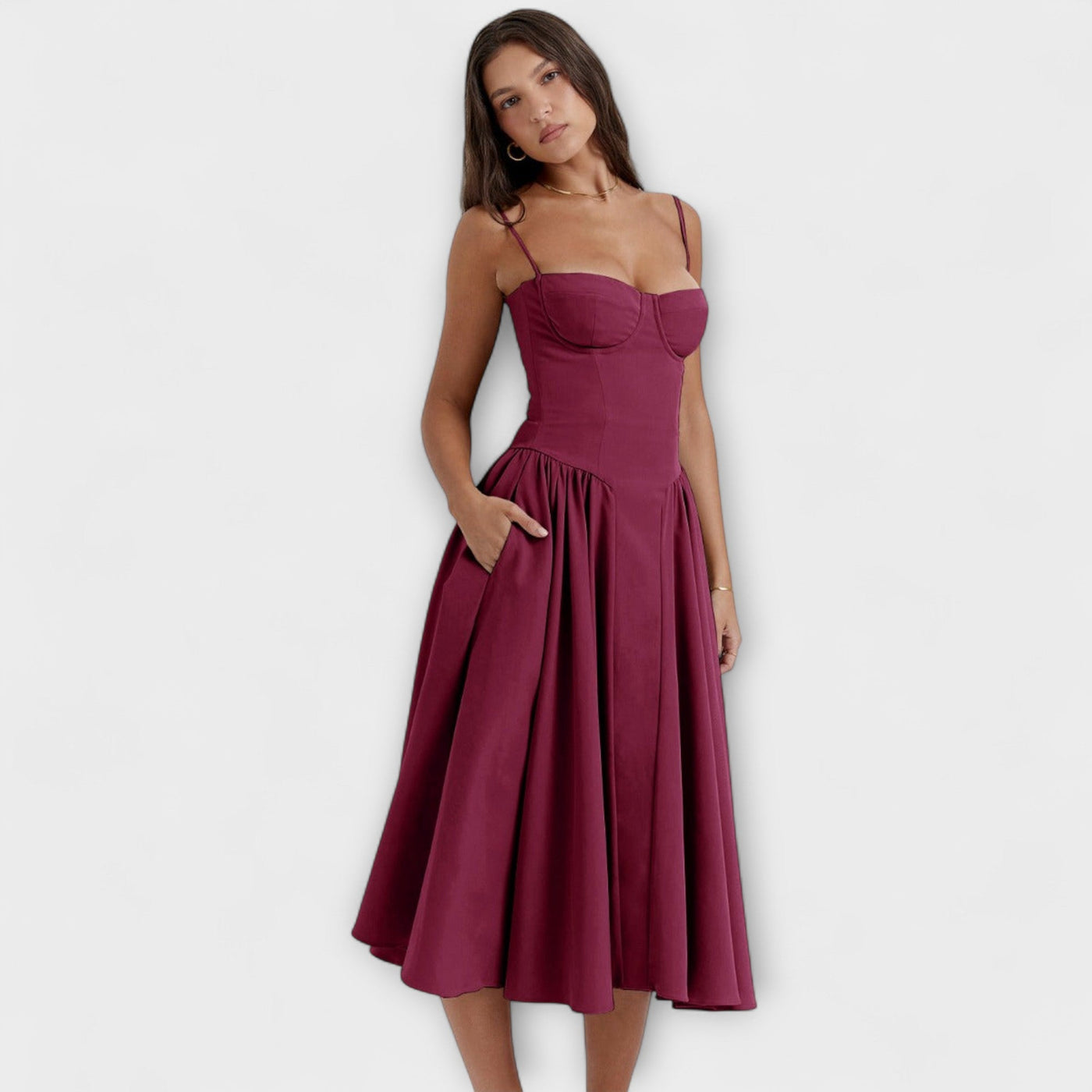 Gemma – Vestido de Corsé Sin Mangas