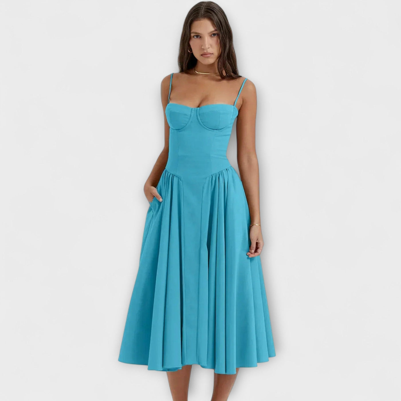 Gemma – Vestido de Corsé Sin Mangas
