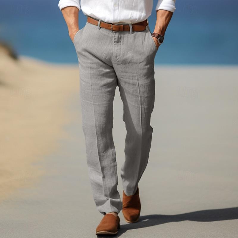 Pantalones de lino elegantes